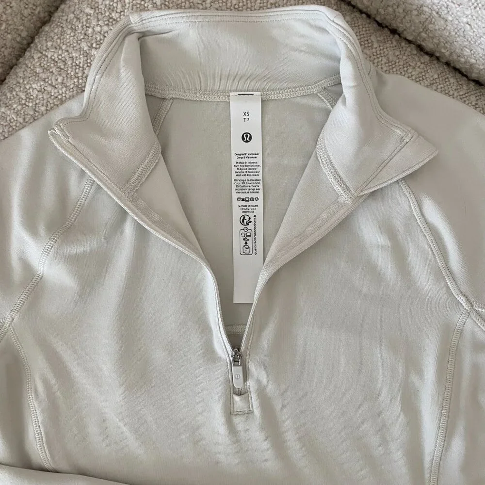 Lululemon It's Rulu Cropped Half Zip *Updated 'Bone' Size XS